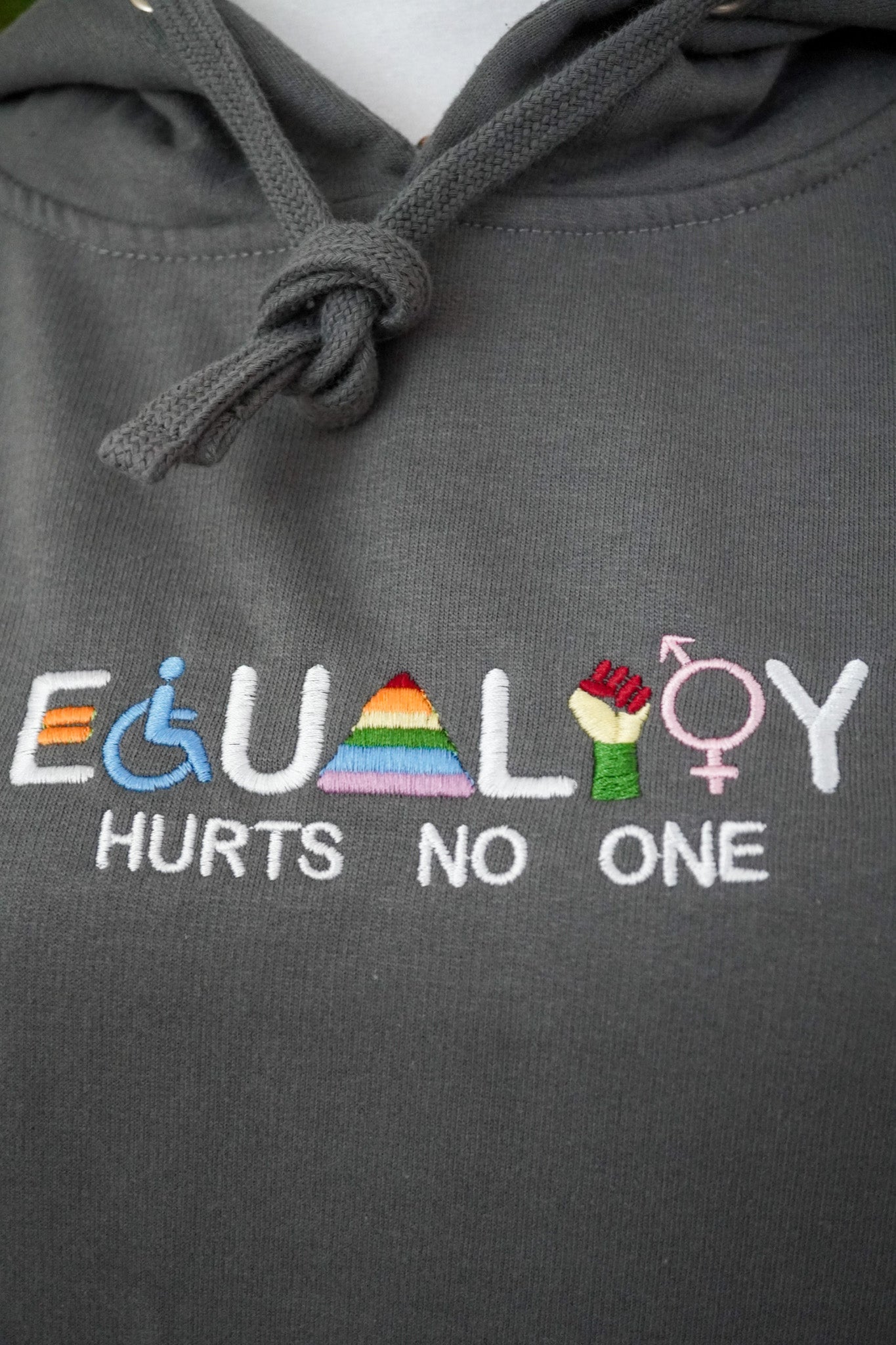 Equality Hurts No One Grey Hoodie S
