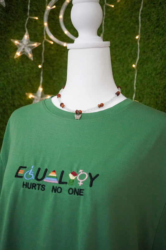 Equality Hurts No One Green T-Shirt XL