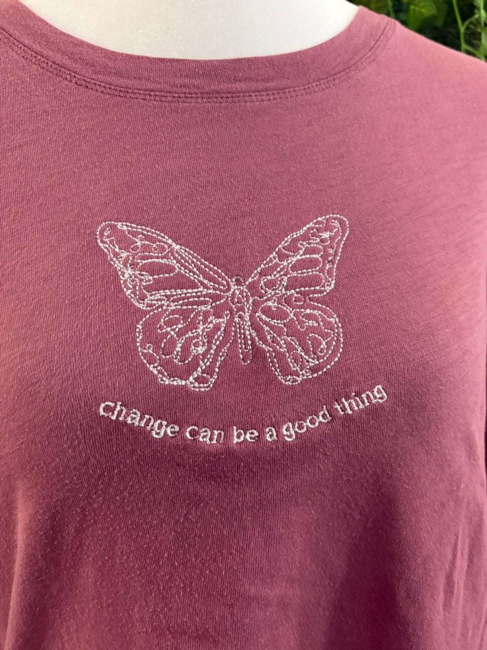 Change Can Be A Good Thing Burgundy Tee S