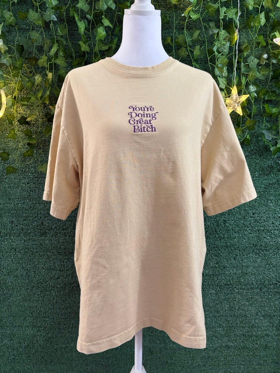 You're Doing Great Tan T-Shirt L
