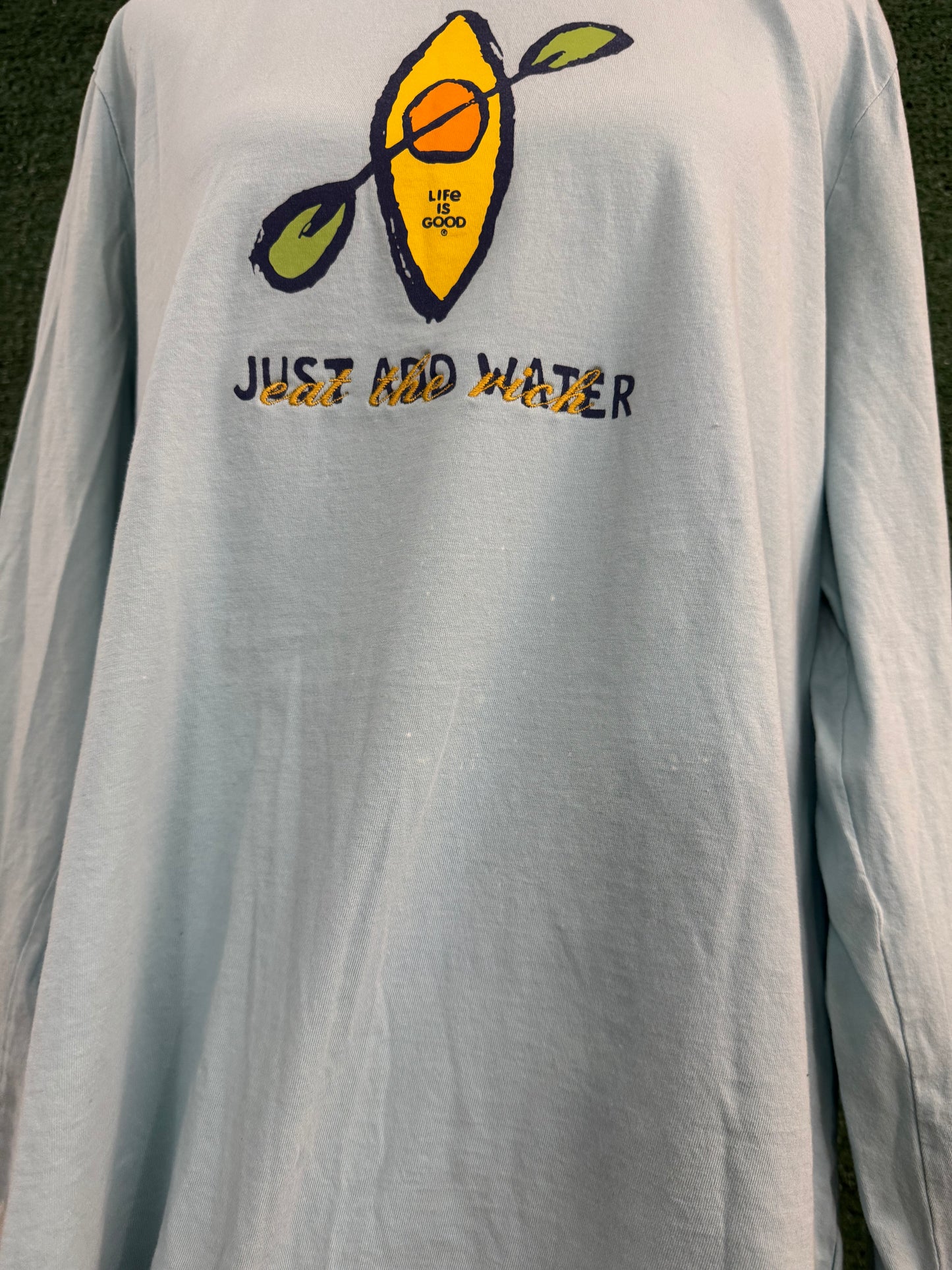 Eat The Rich Blue Long Sleeve 2XL