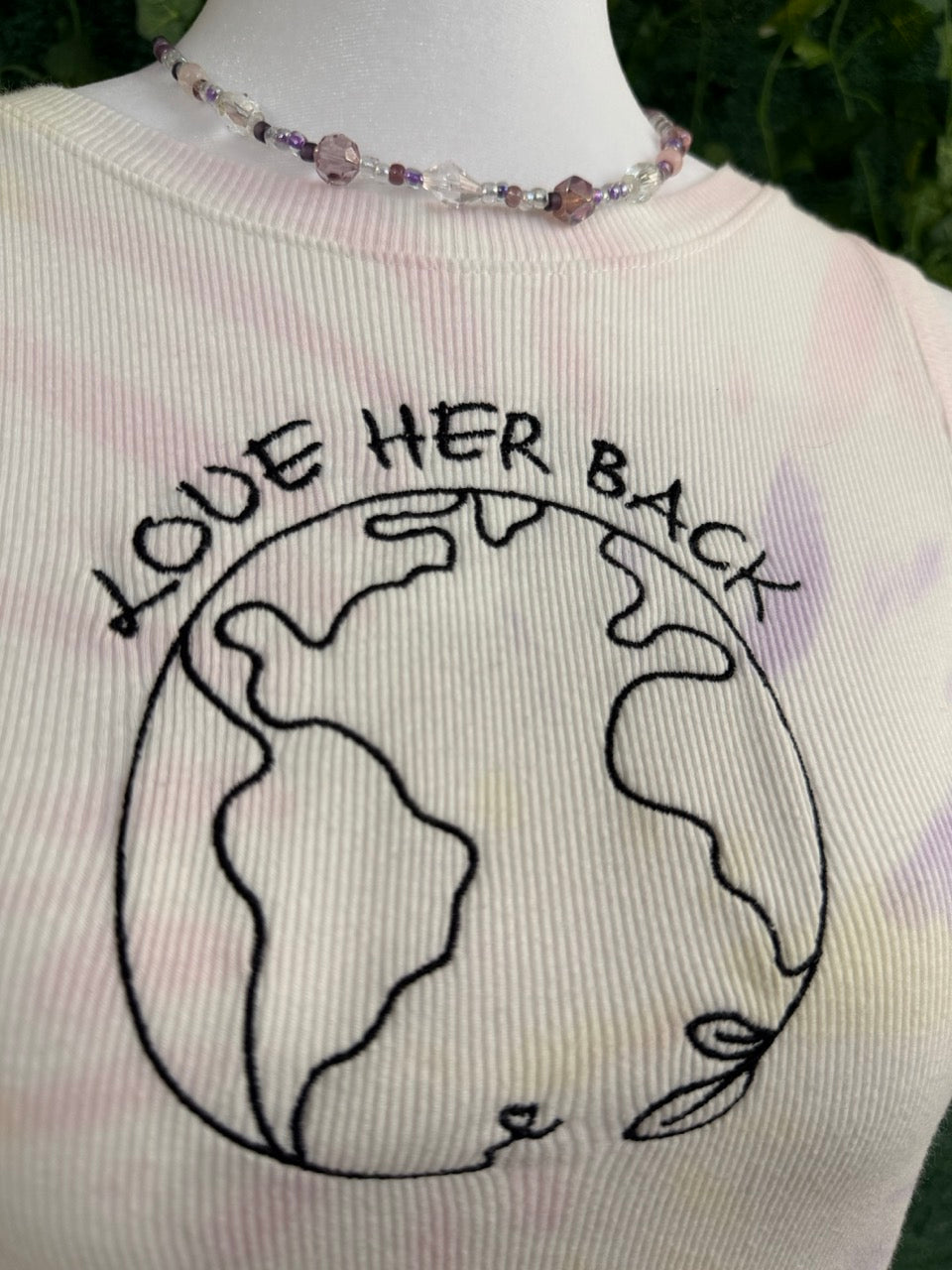 Love Her Back Tie Dye Cropped Tank Top M