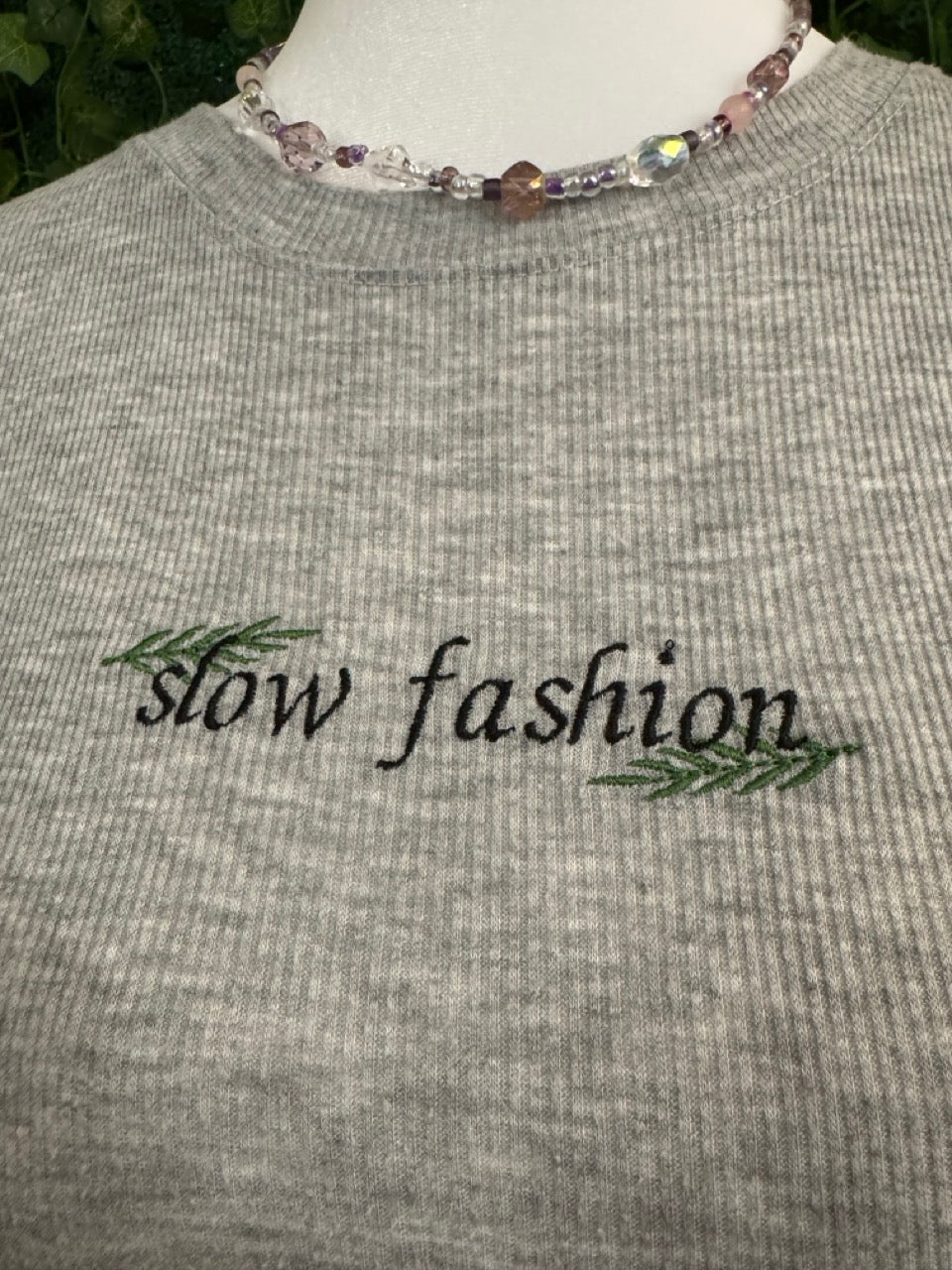 Slow Fashion Grey Baby Tee L