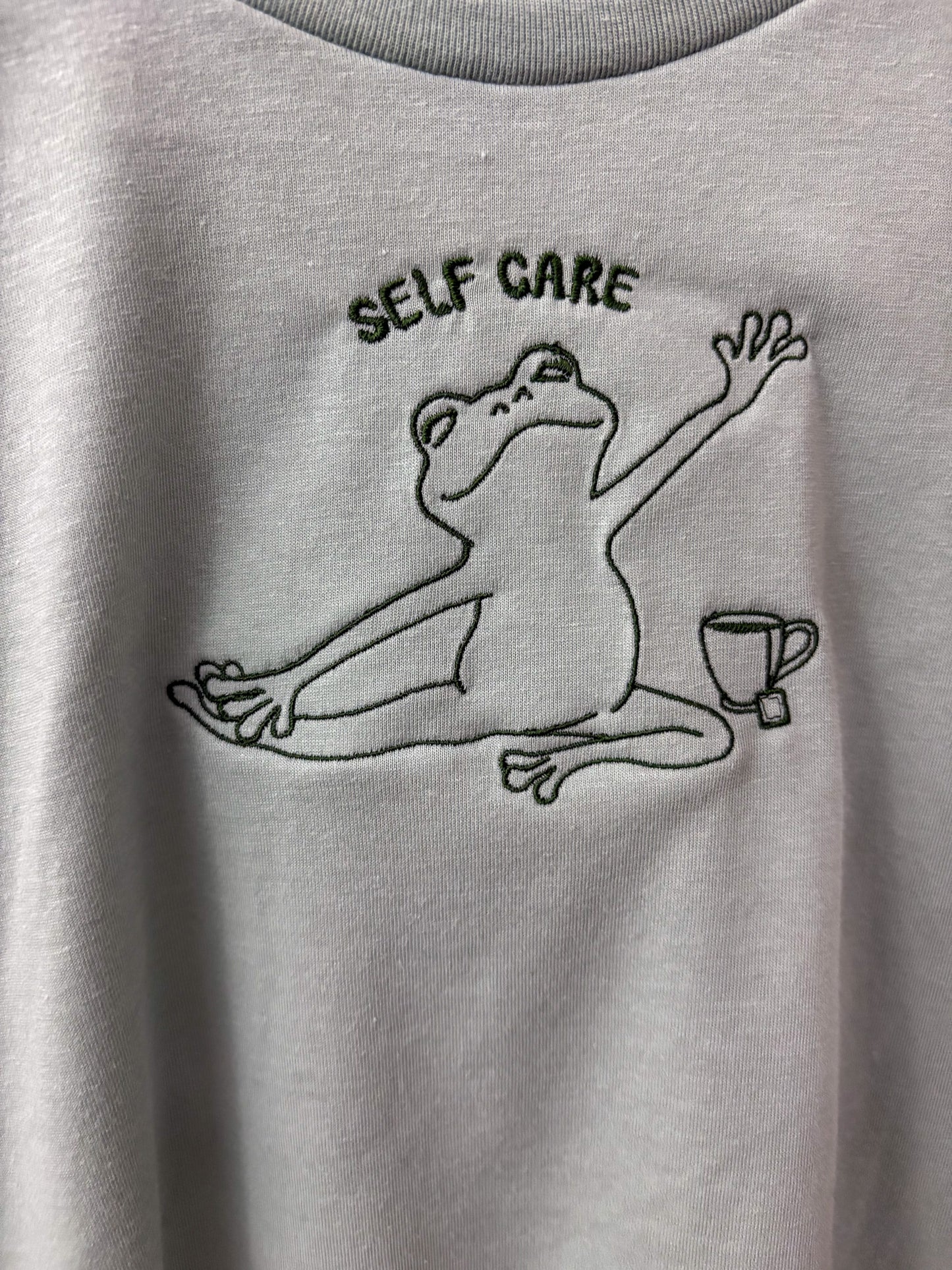 Self Care Frog Green Crop Top S