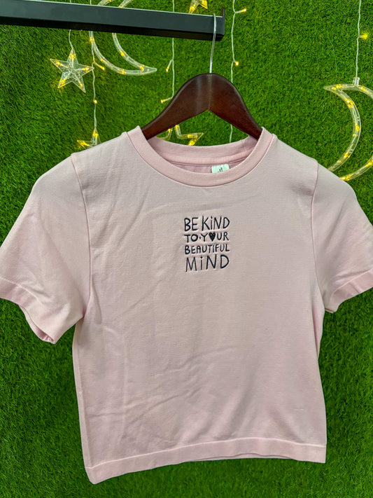Be Kind to your Beautiful Mind Velvet Baby Tee M