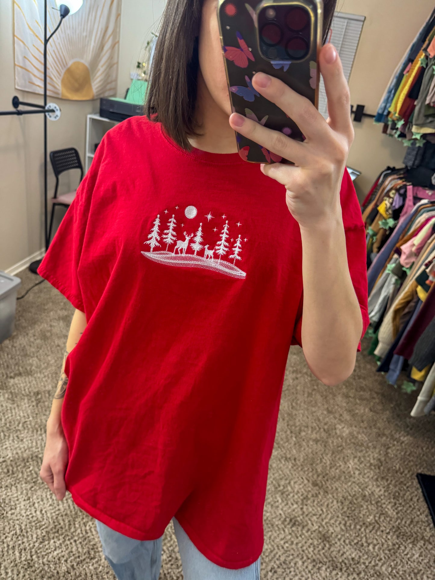 Reindeer Scene T-Shirt XL