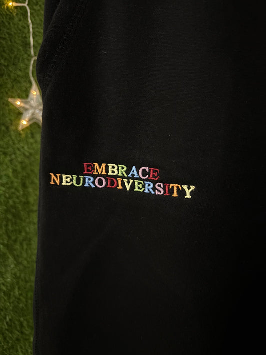 Embrace Neurodiversity Black Joggers L