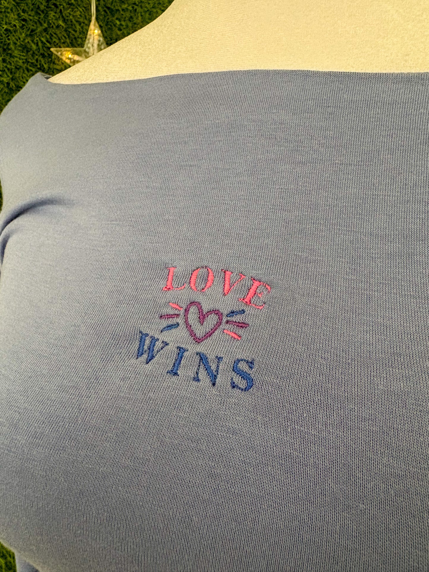 Love Wins Ribbed Cinched Sides Longsleeve S