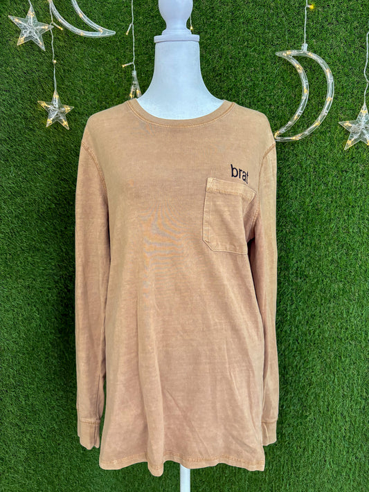 Brat Brown Pocket Longsleeve S