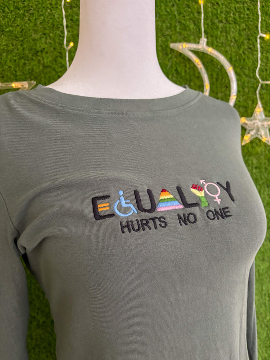 Equality Hurts No One Long Sleeve Bodysuit M