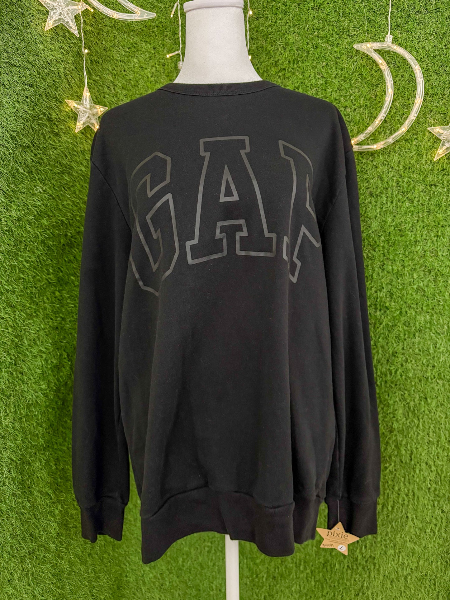 Slow Fashion Black Crewneck L