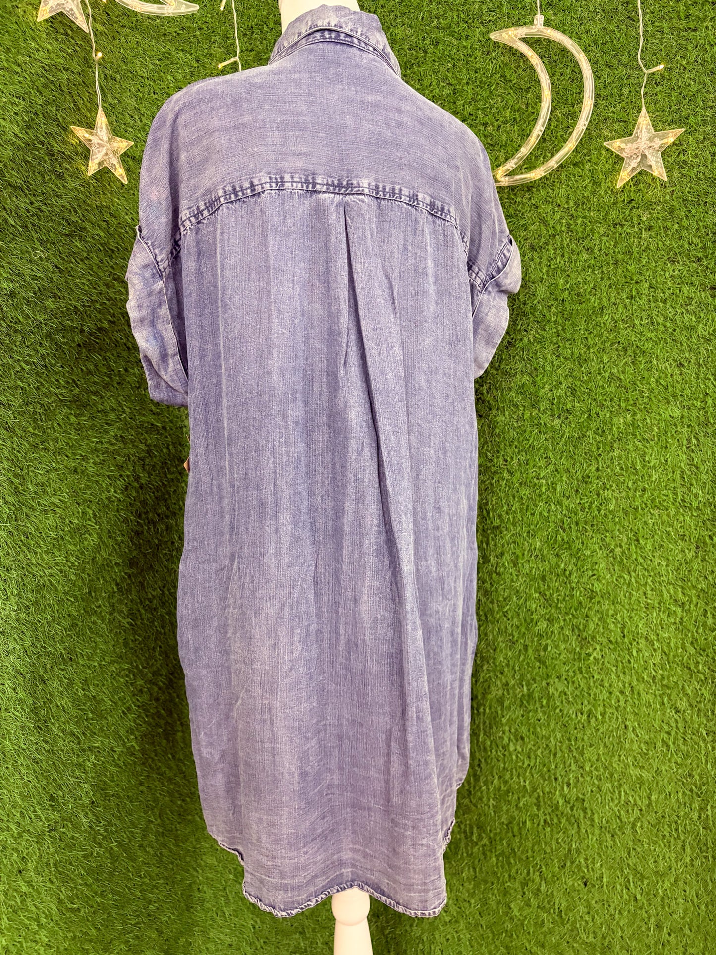 Gay Denim Short Sleeve Dress XL