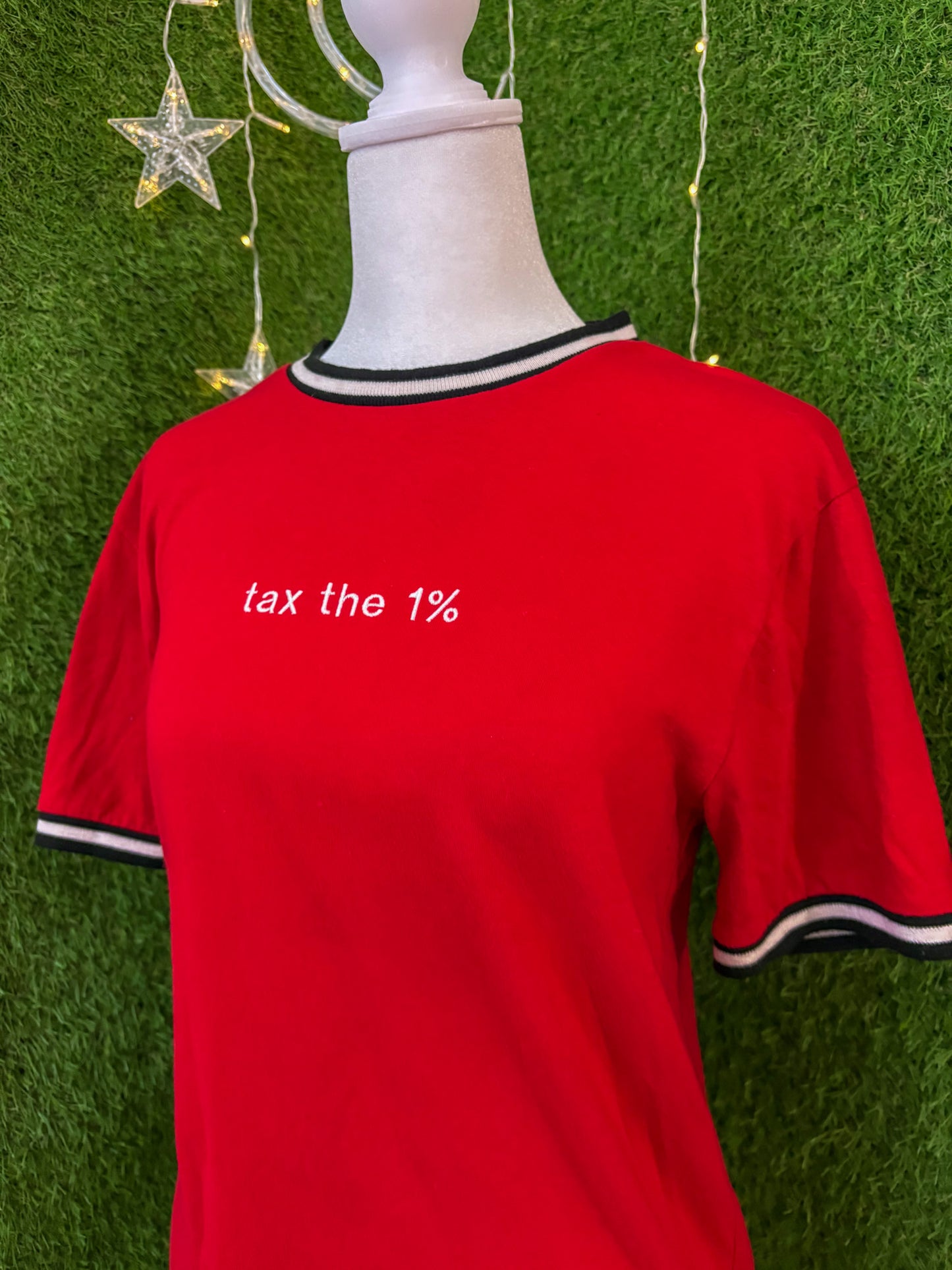 Tax the 1% Red T-Shirt XS