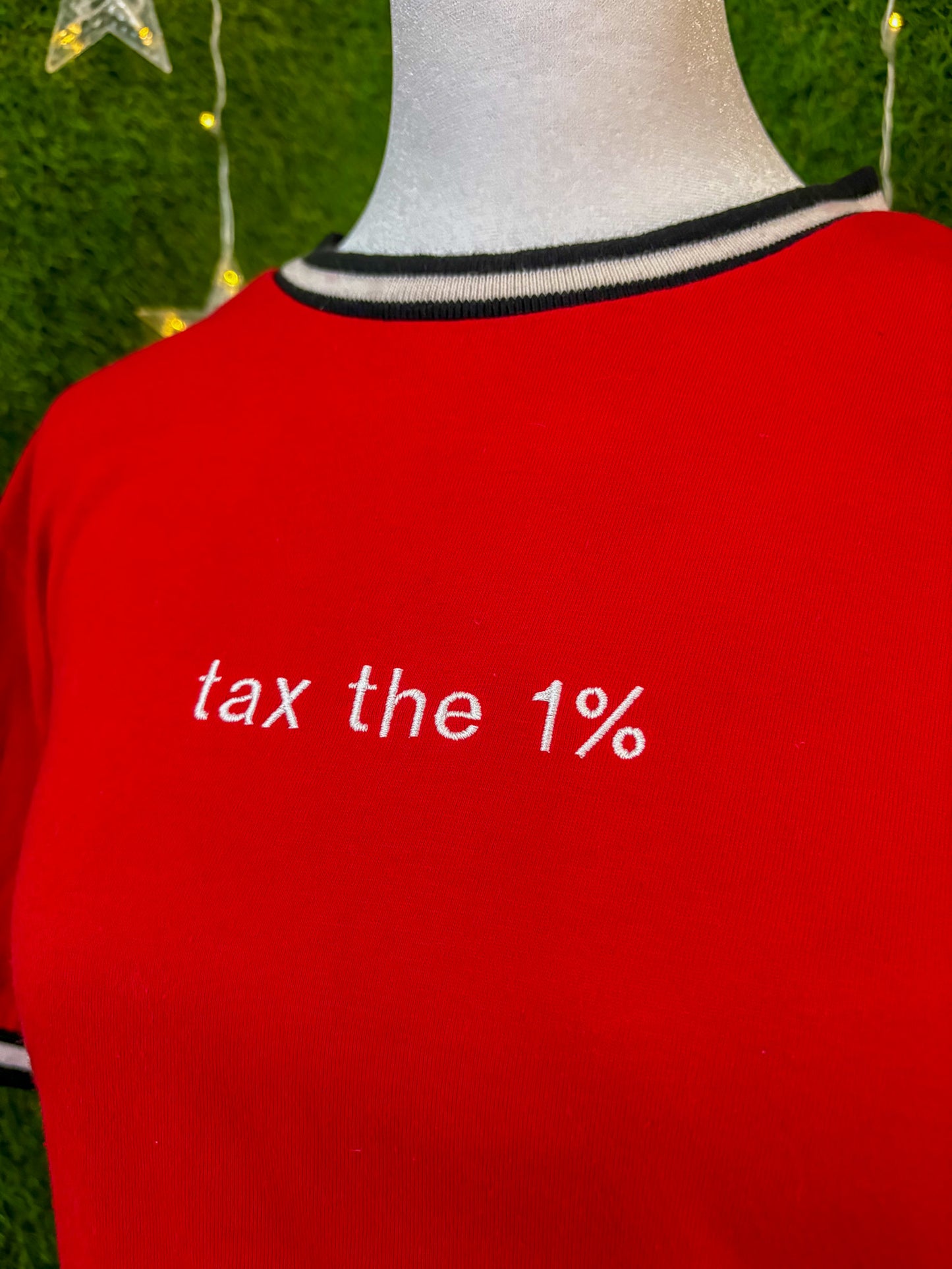 Tax the 1% Red T-Shirt XS