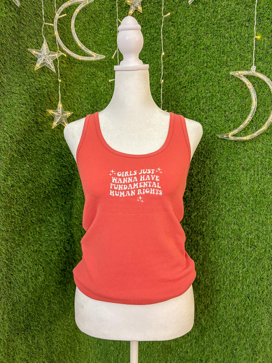 Girls Just Wanna Have Fundamental Rights Coral Tank S