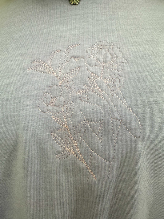 One Line Woman Lilac T-Shirt XL