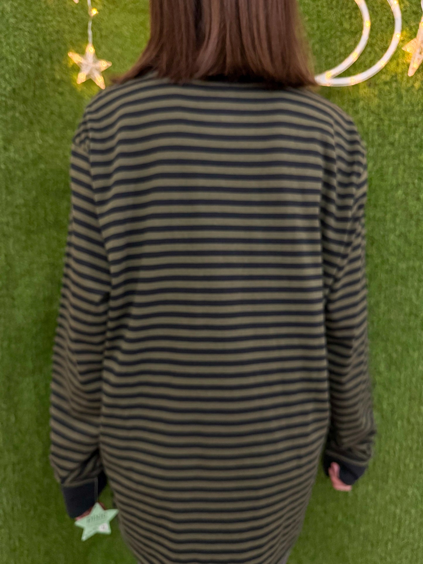Daisy Striped Long Sleeve XL