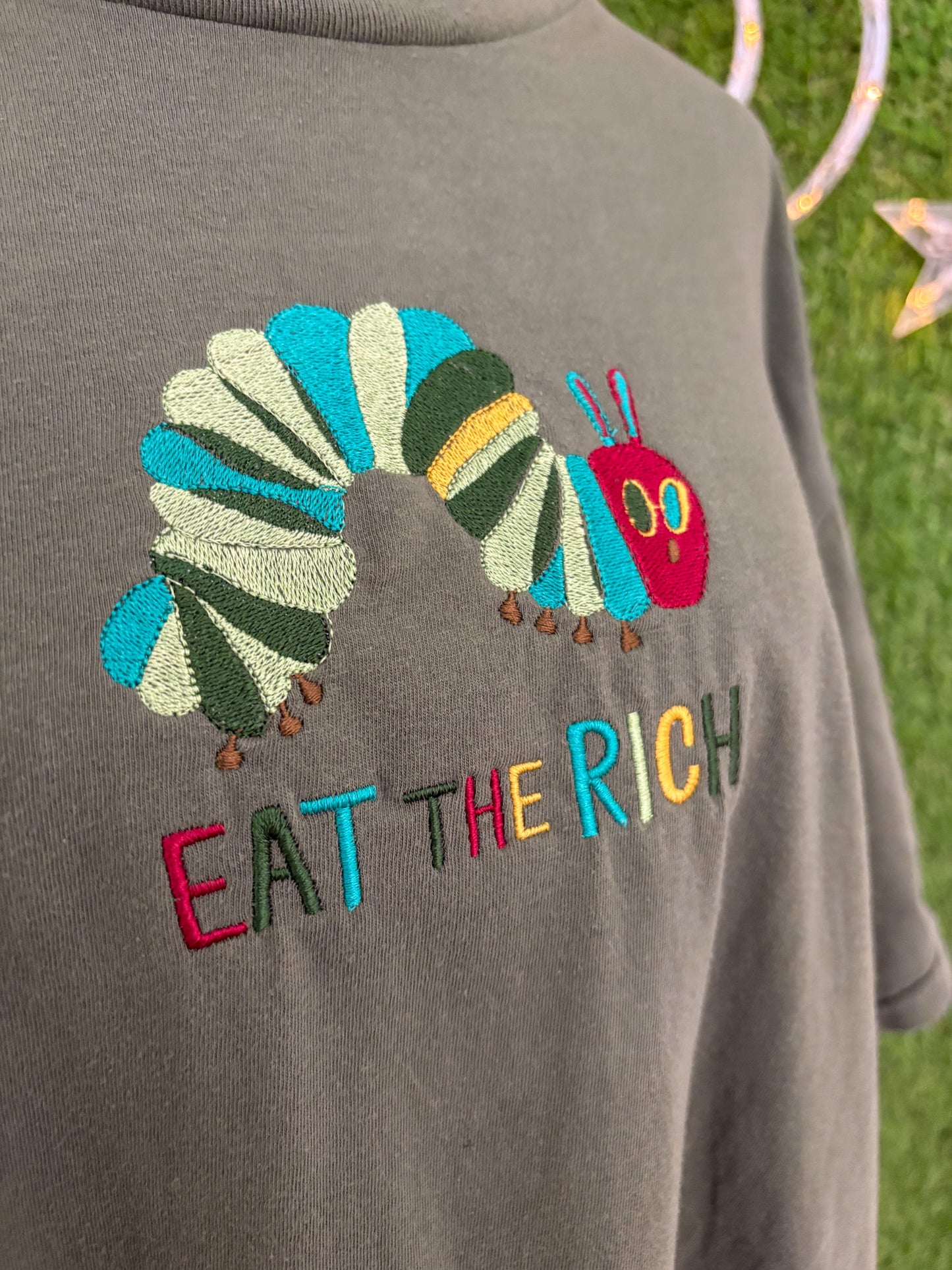 Eat the Rich Green T-Shirt 2XL