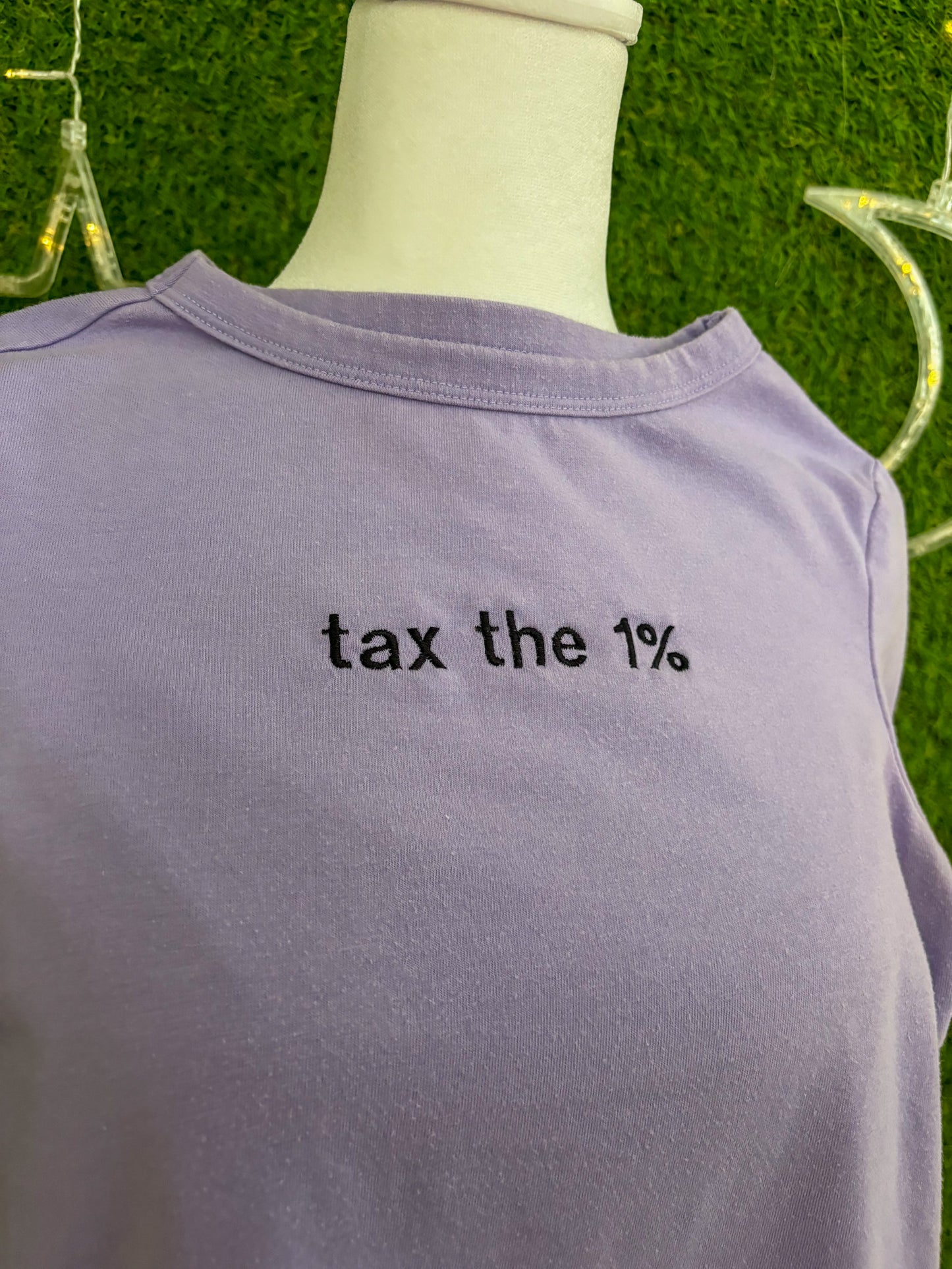 Tax the 1% Purple Baby Tee XXS