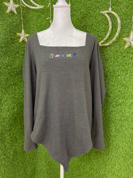 Ocean Life Grey Bodysuit 3XL