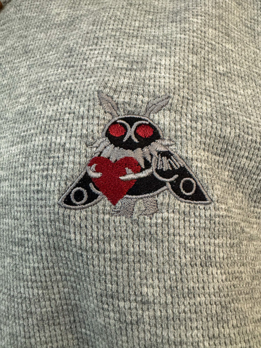 Mothman Hugging a Heart Thermal Long Sleeve 2XL