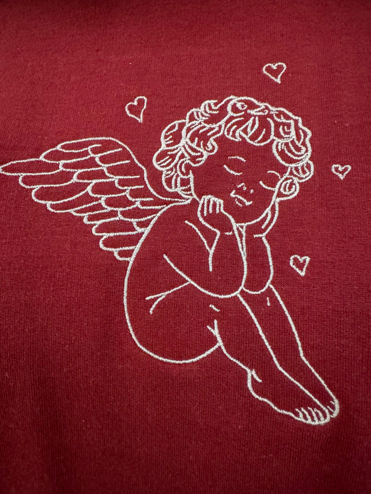 Angel Baby Maroon Tee with Zipper Sides S