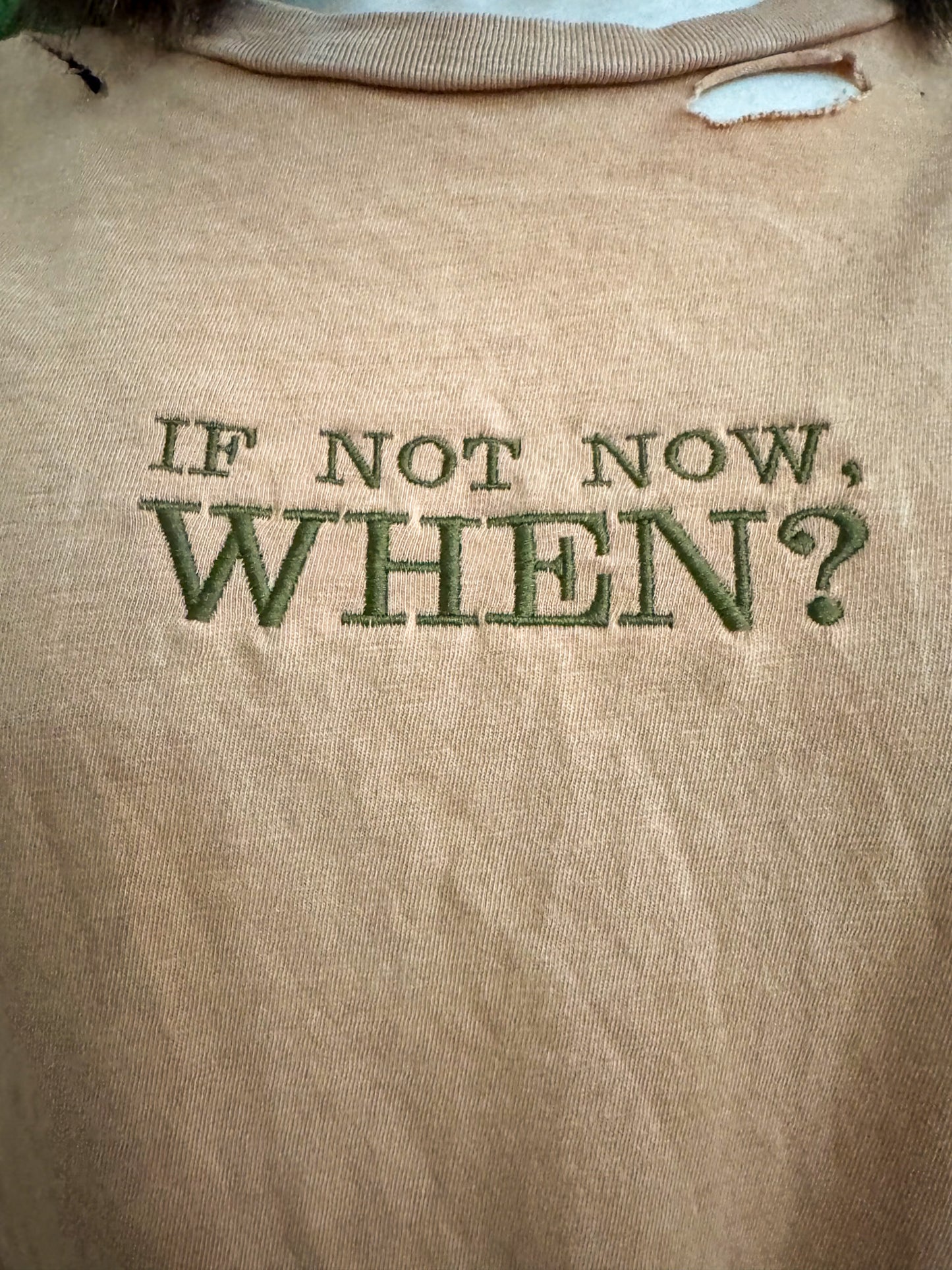 If Not Now When? Distressed T-Shirt S