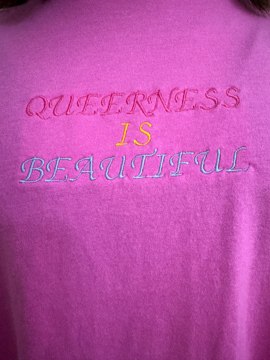 Queerness is Beautiful Pink T-Shirt XL