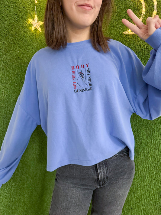 Not Your Body, Not Your Choice Cropped Long Sleeve 2XL