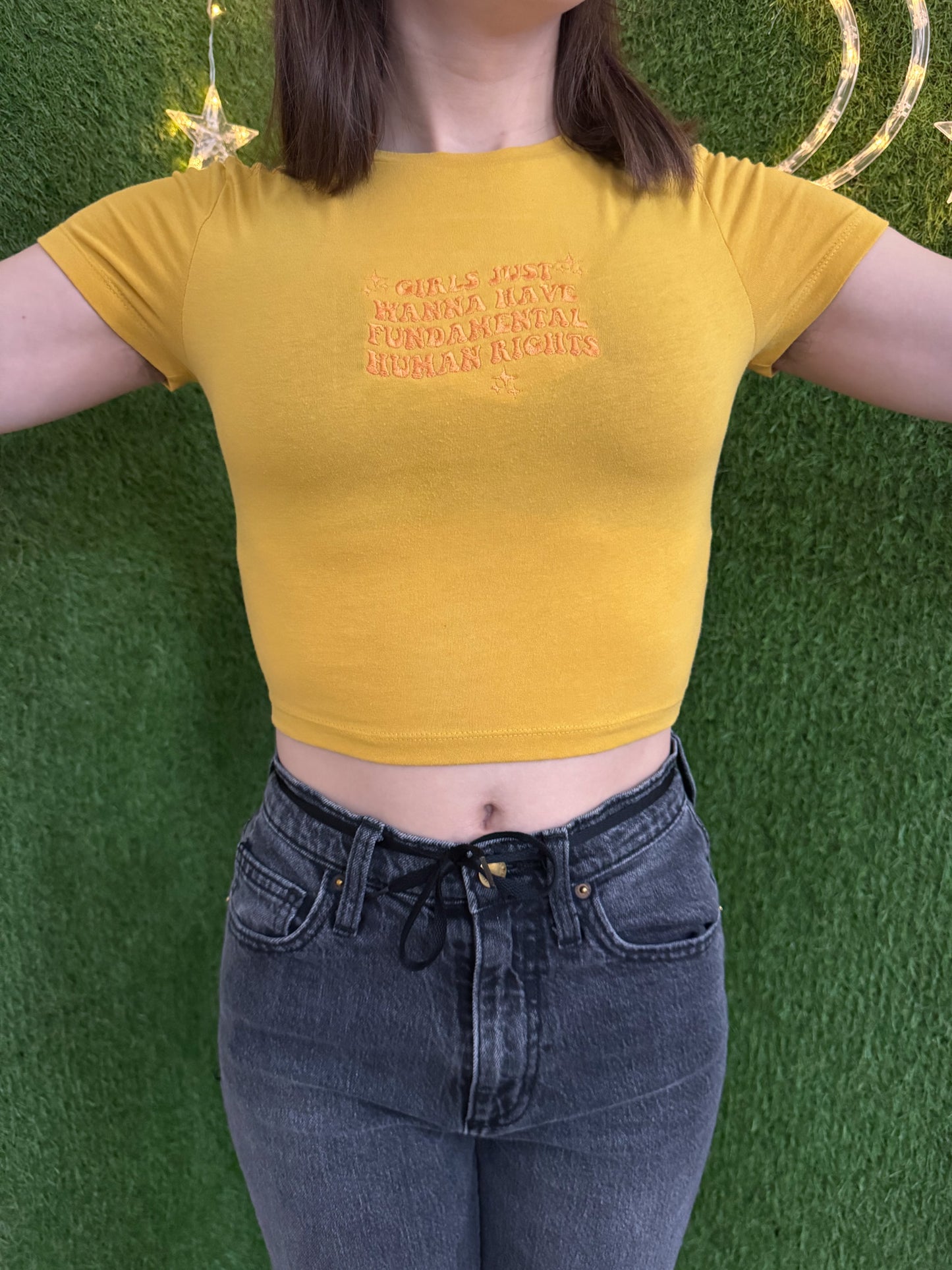 Girls Just Wanna Have Fundamental Human Rights Baby Tee XS