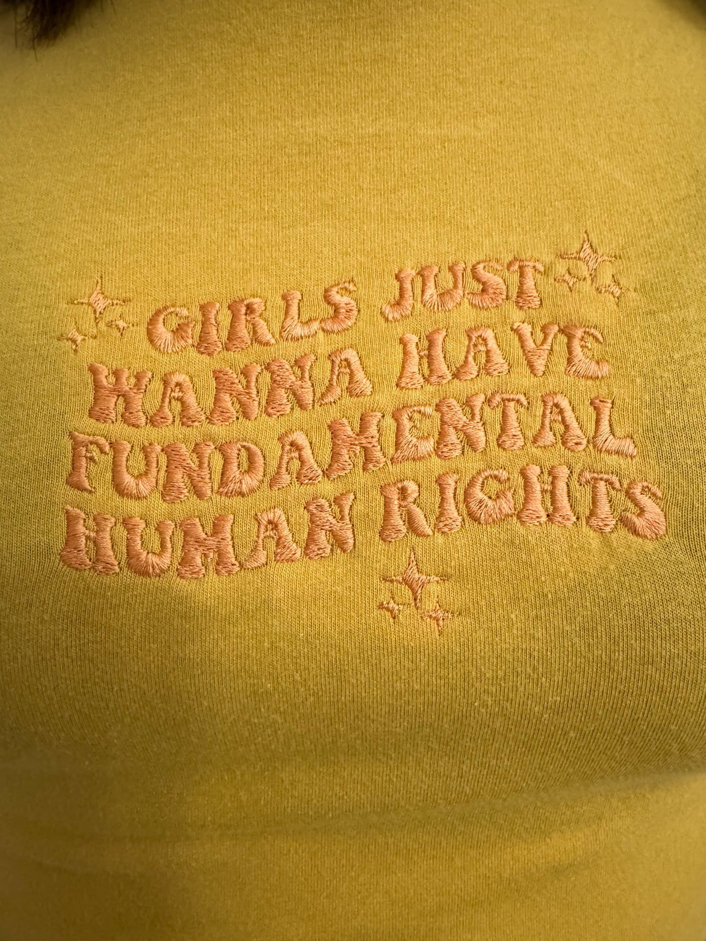 Girls Just Wanna Have Fundamental Human Rights Baby Tee XS