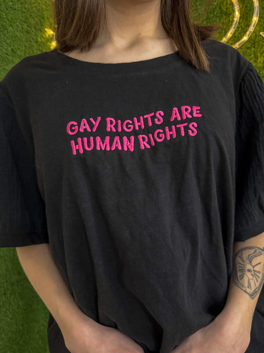 Human Rights Puffy Sleeve T-Shirt 3XL