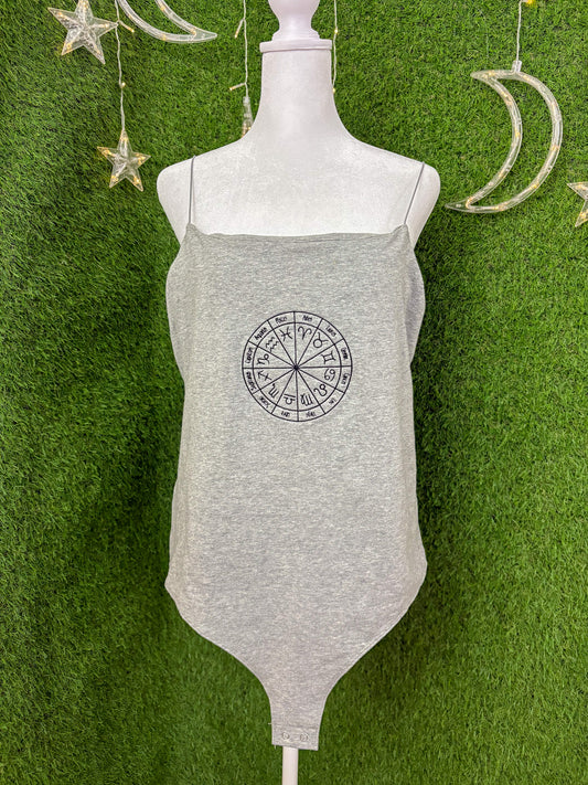 Zodiac Signs Grey Body Suit Tank 2XL