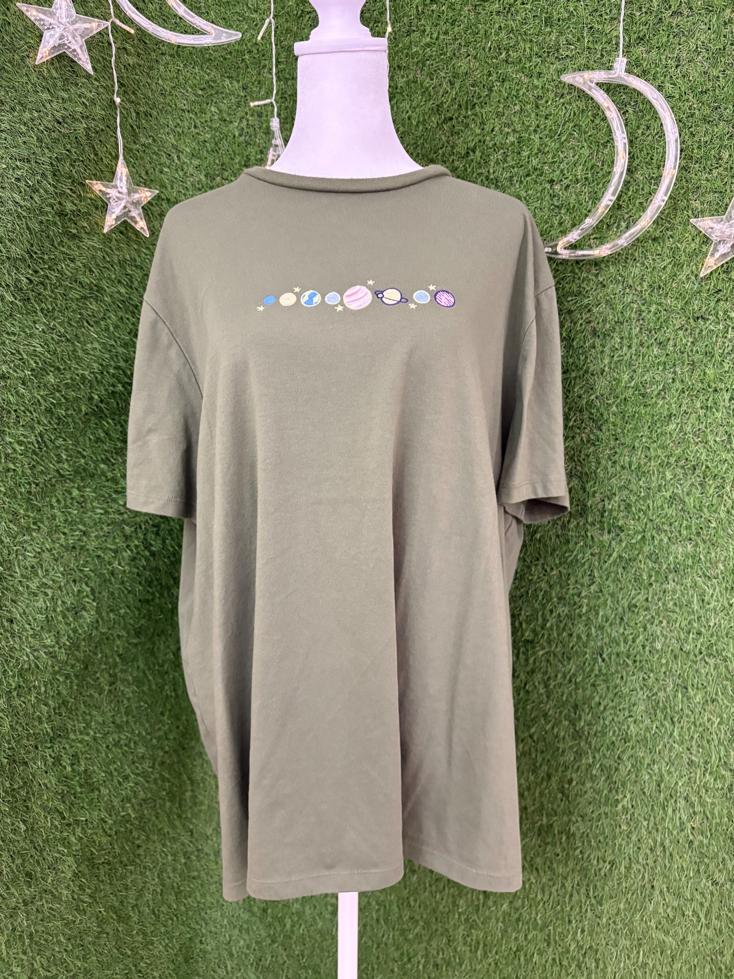 Planets Green T-Shirt XL