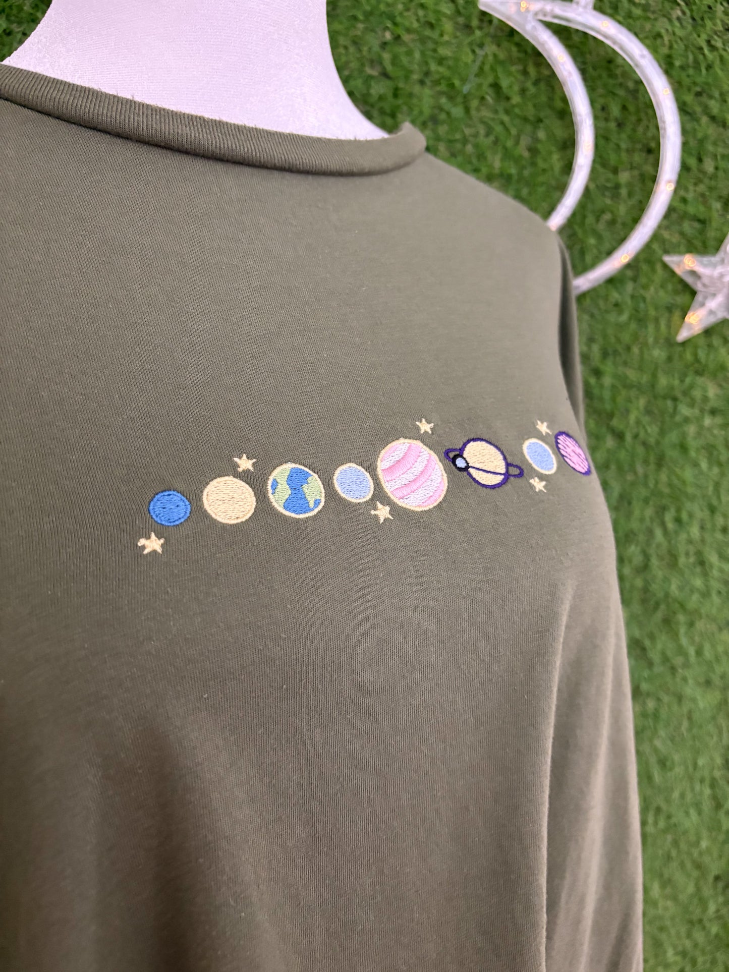 Planets Green T-Shirt XL