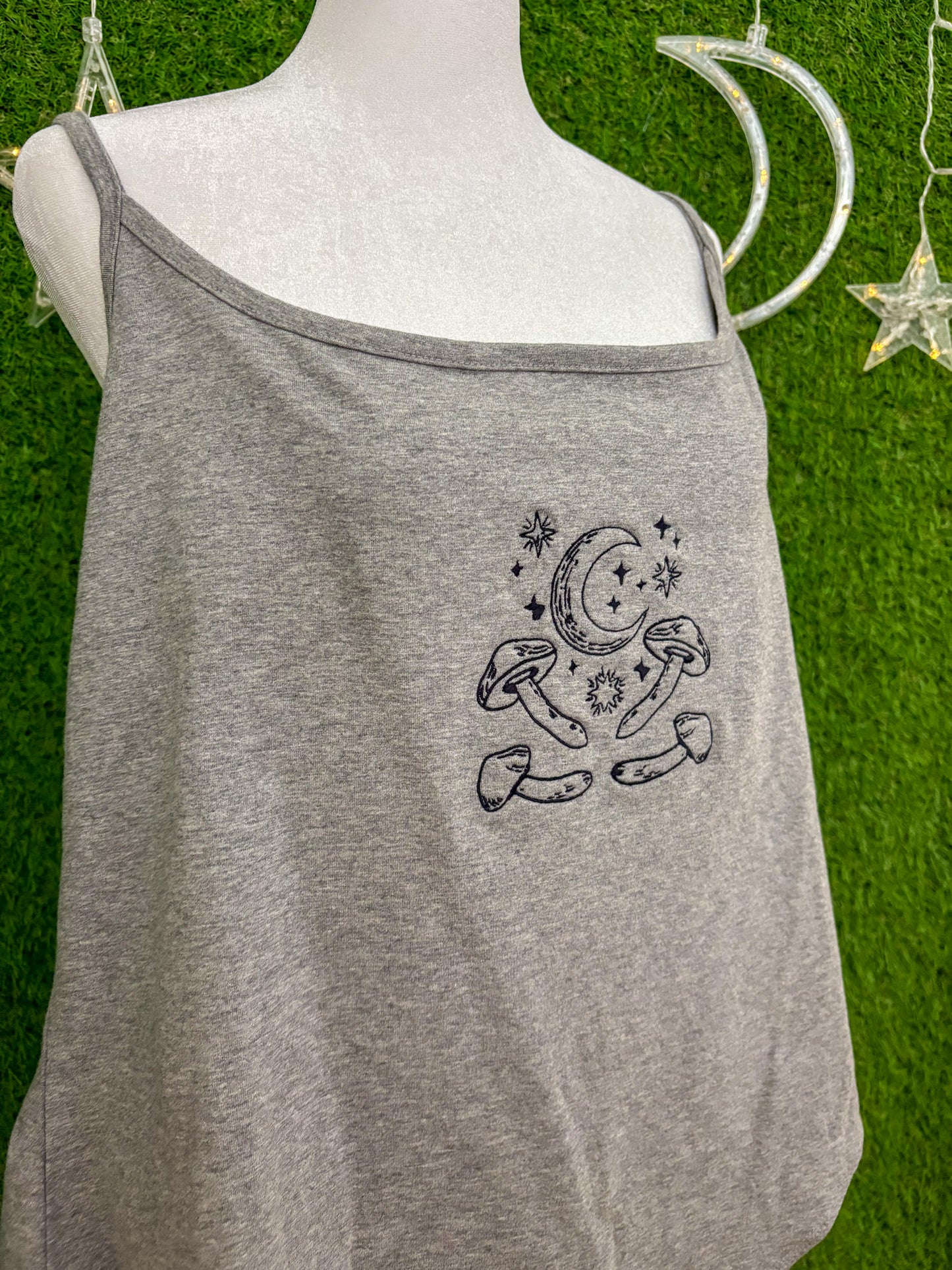 Moon & Shrooms Grey Bodysuit Tank 3XL