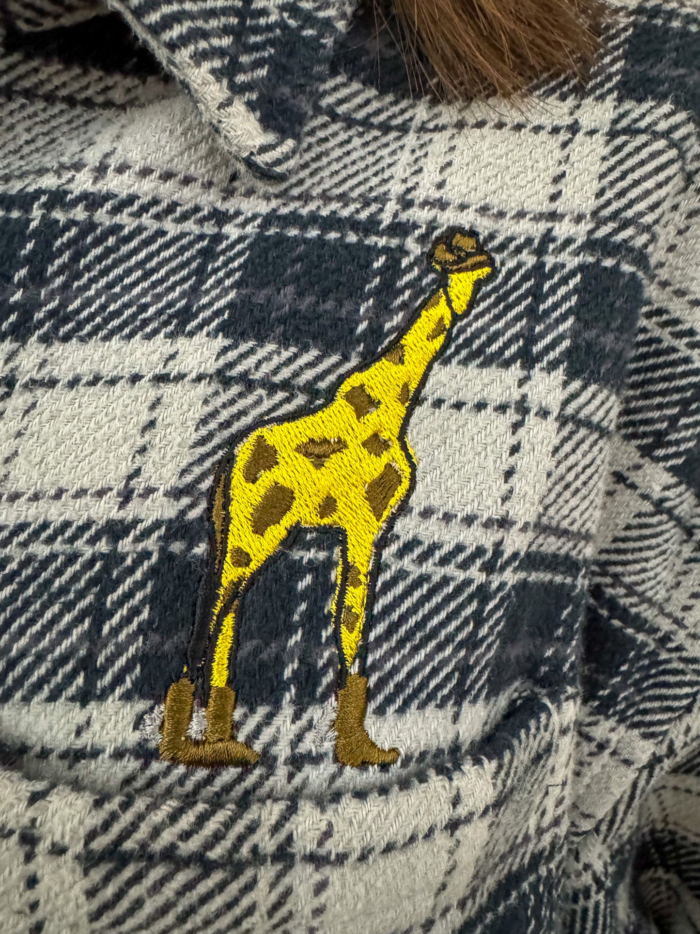 Cowboy Giraffe Pocket Flannel M