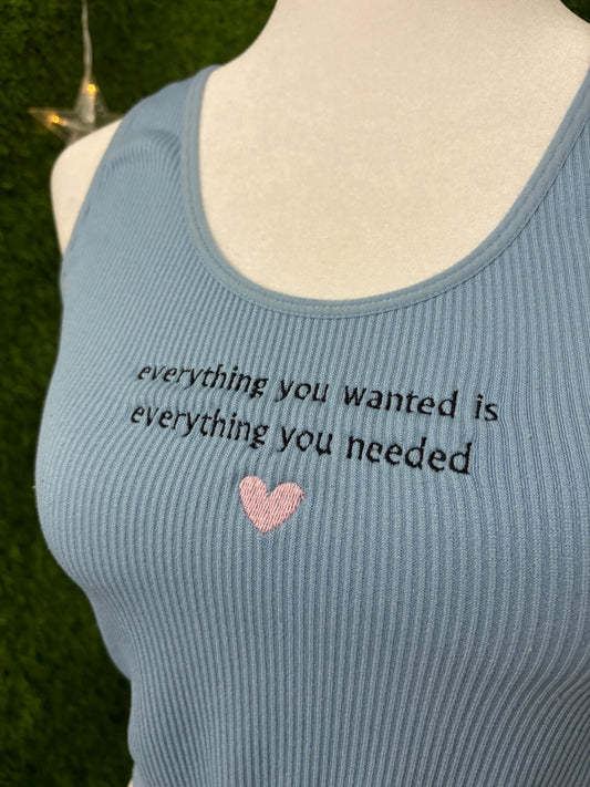 Everything You Wanted Blue Tank Top XS