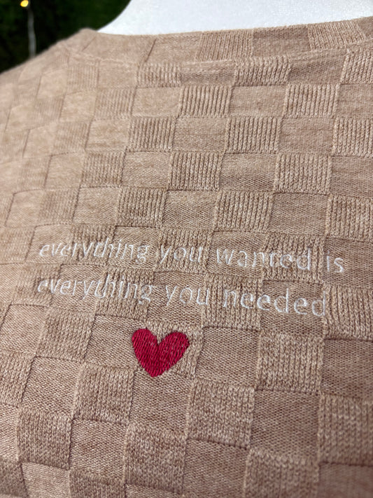 Everything You Wanted Brown Baby Tee L