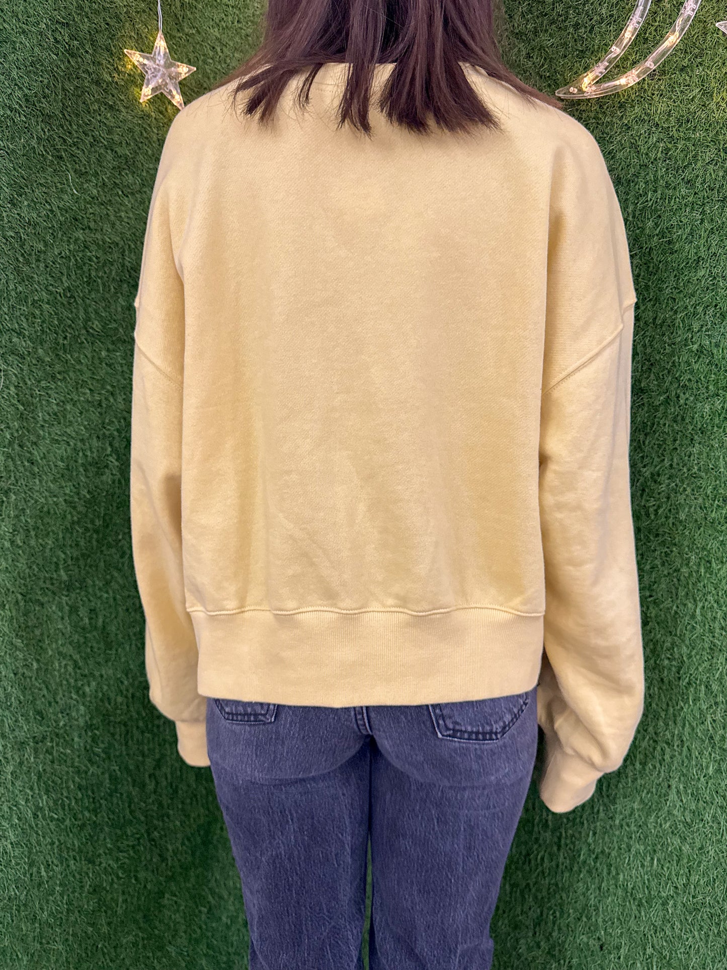 Mushroom Dino Yellow Crewneck L