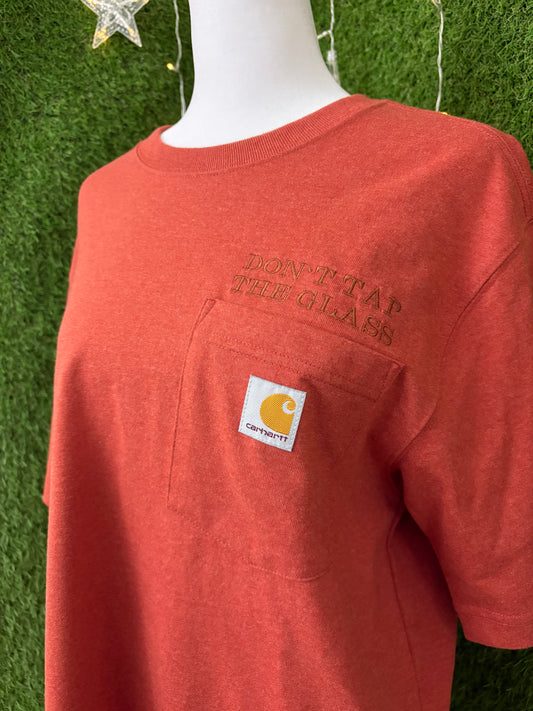 Don't Tap the Glass Orange Pocket Tee S