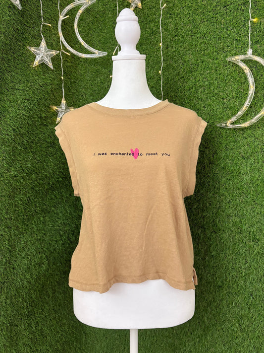 Enchanted Brown Oversized Tank Top XS