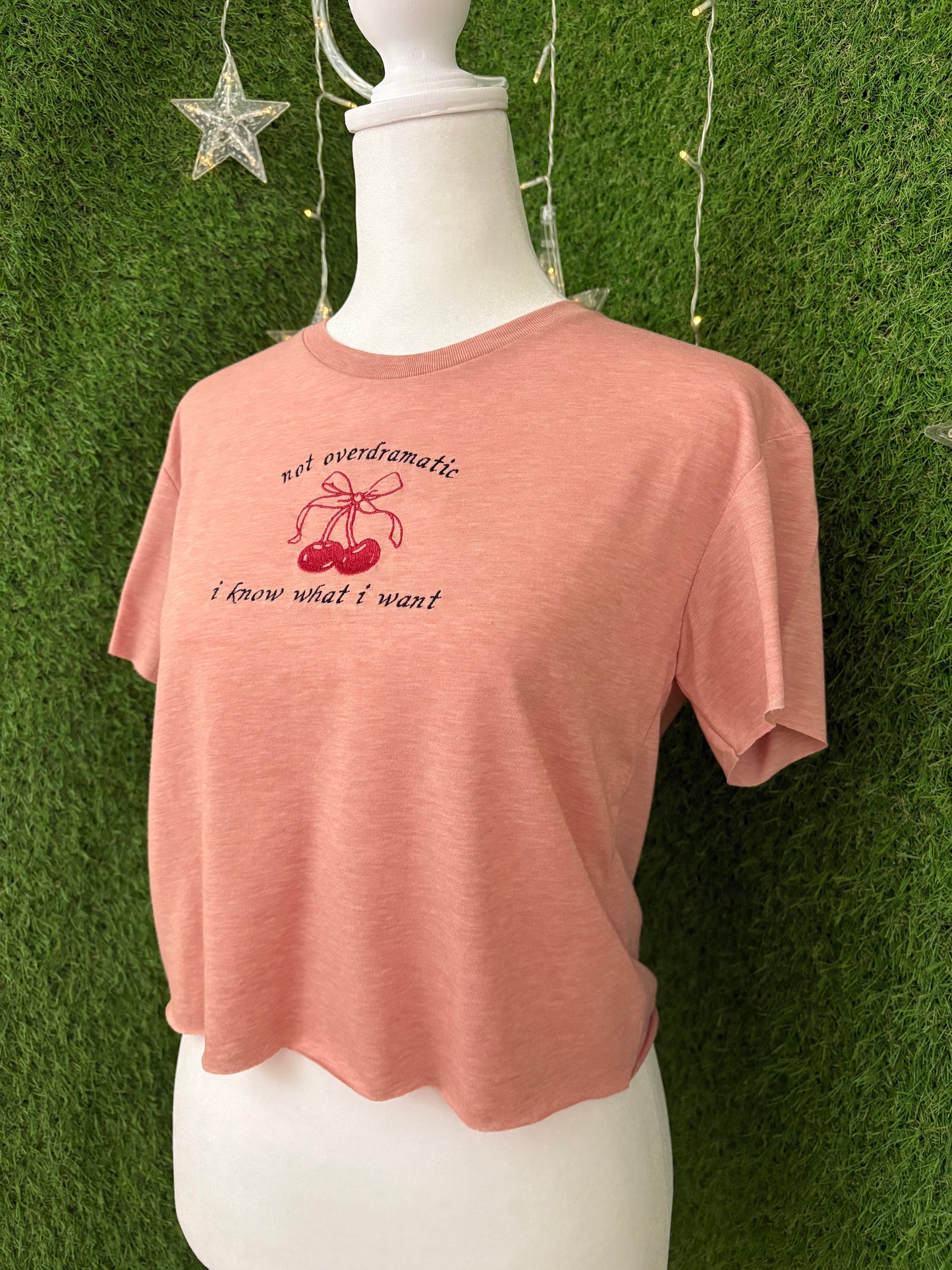 Not Overdramatic Pink Baby Tee S