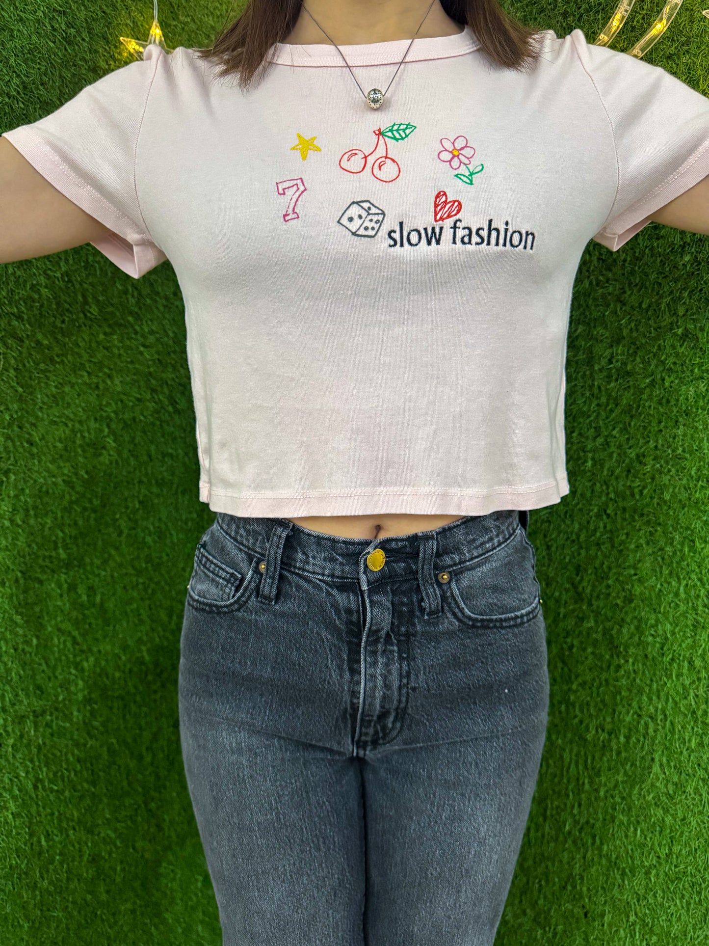 Slow Fashion Doodle Baby Tee M