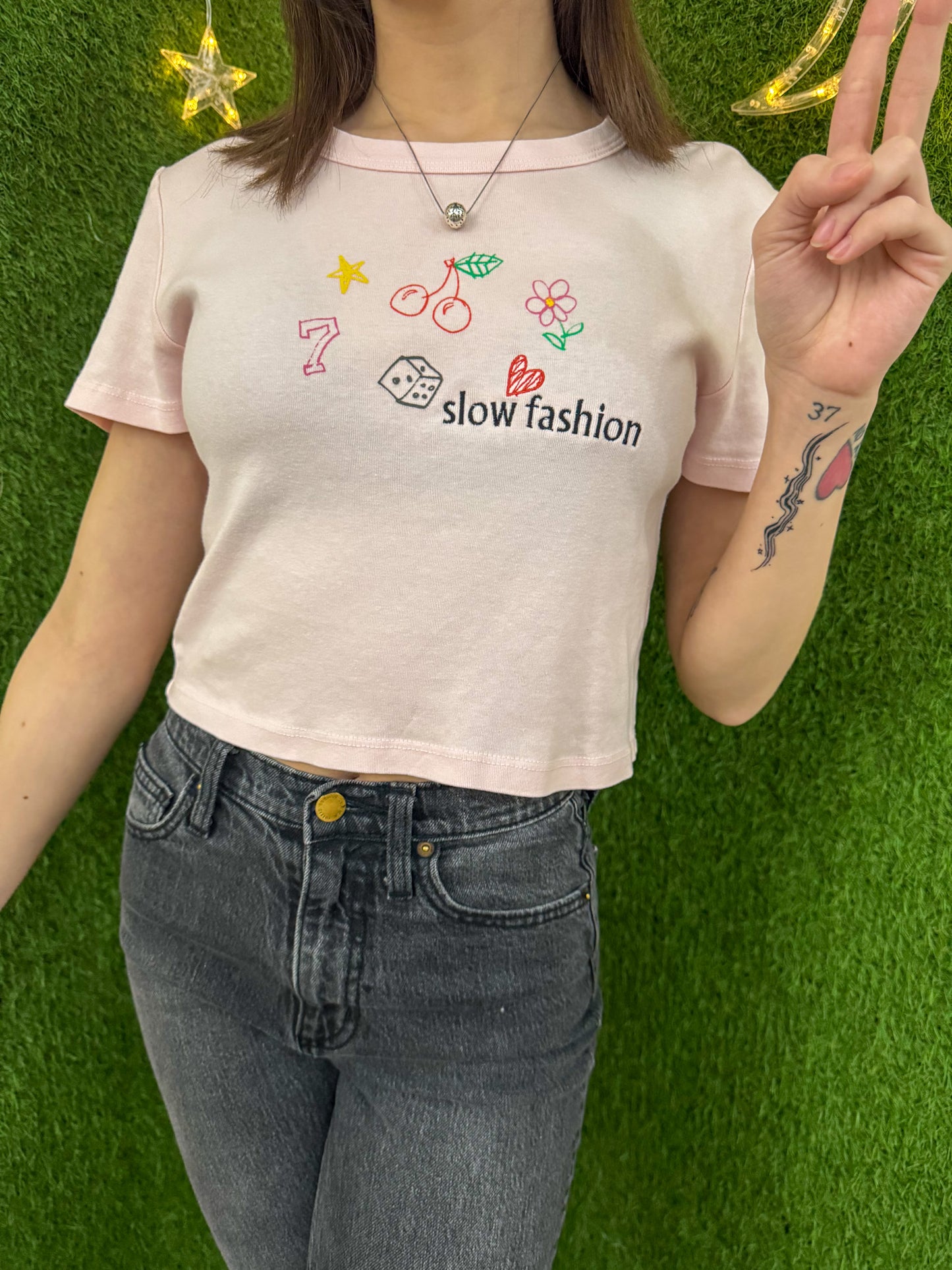 Slow Fashion Doodle Baby Tee M