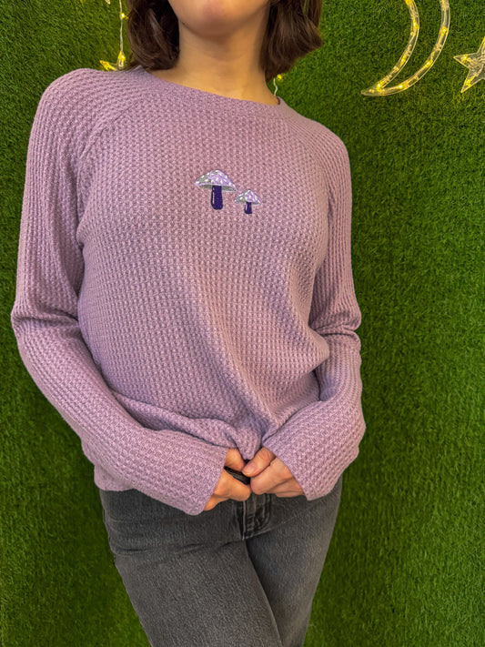 Mushroom Duo Purple Thermal Long Sleeve S