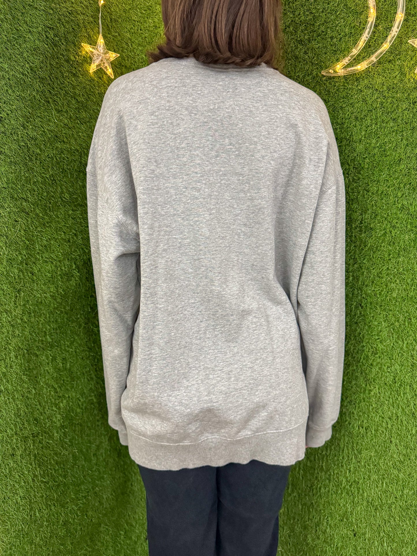 Adidas Floral Logo Grey Crewneck L