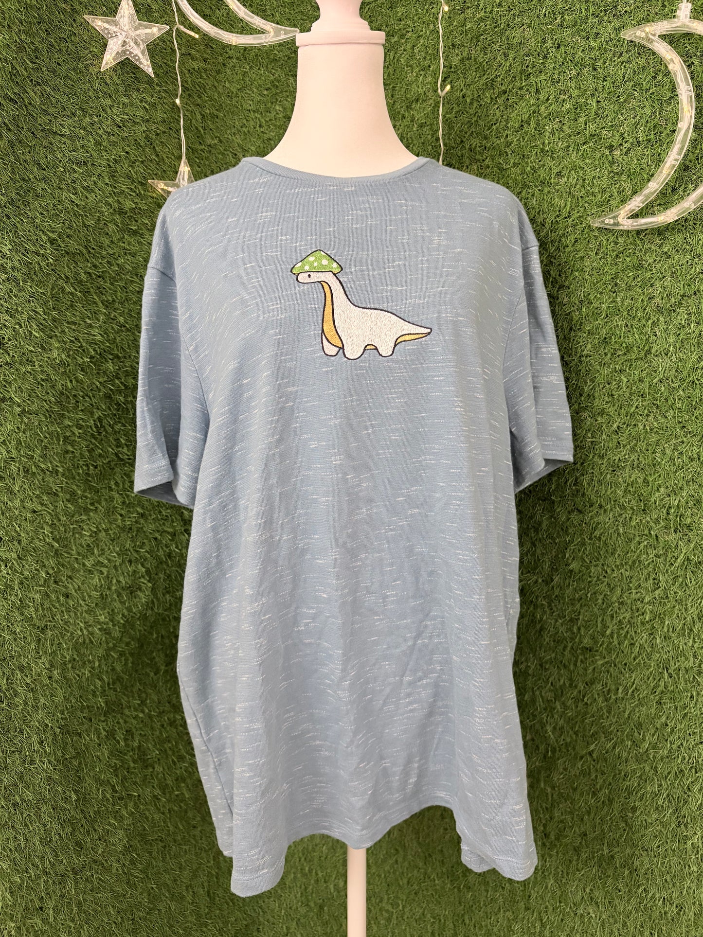 Mushroom Dino Blue T-Shirt XL