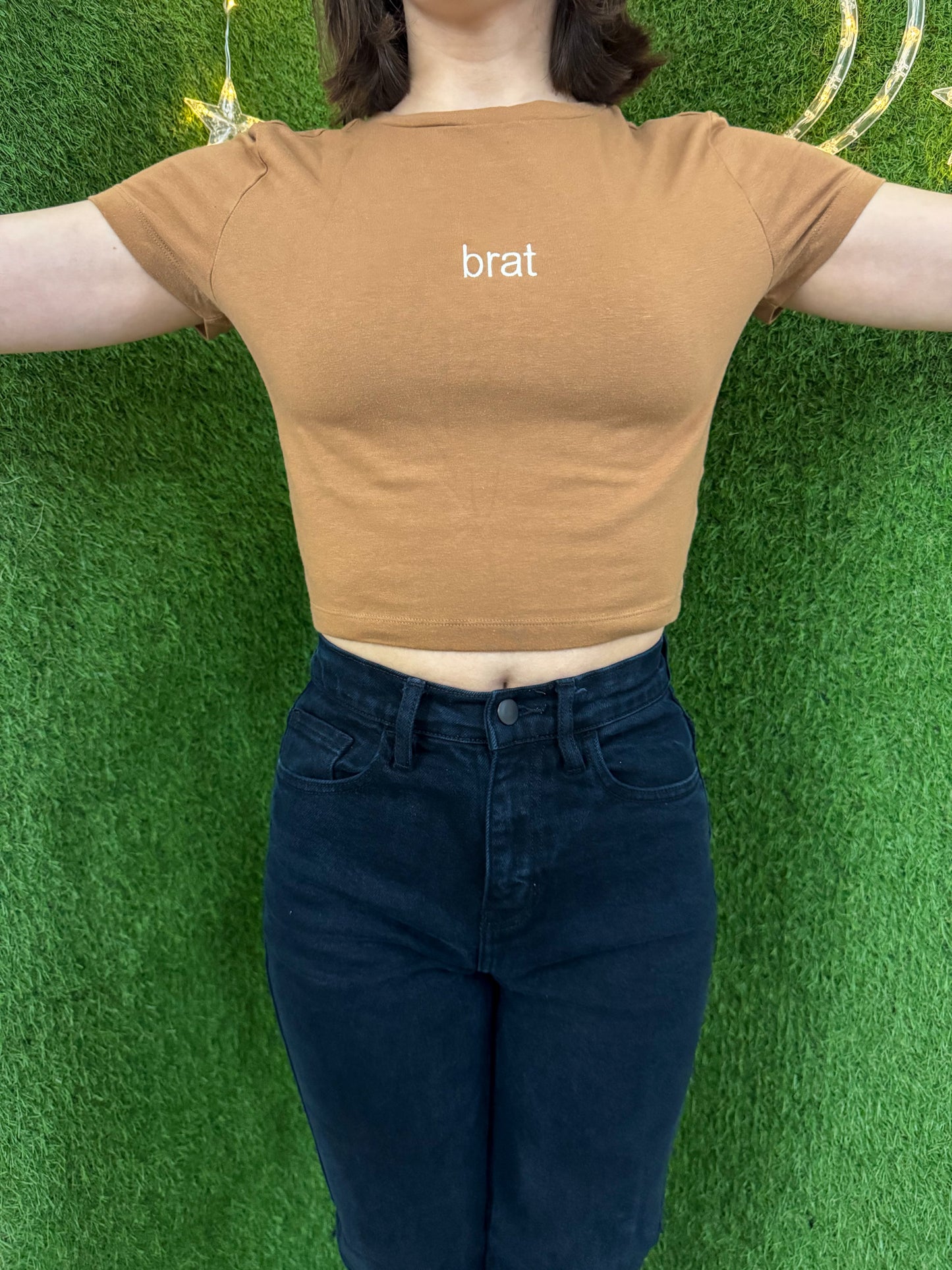 Brat Khaki Baby Tee M
