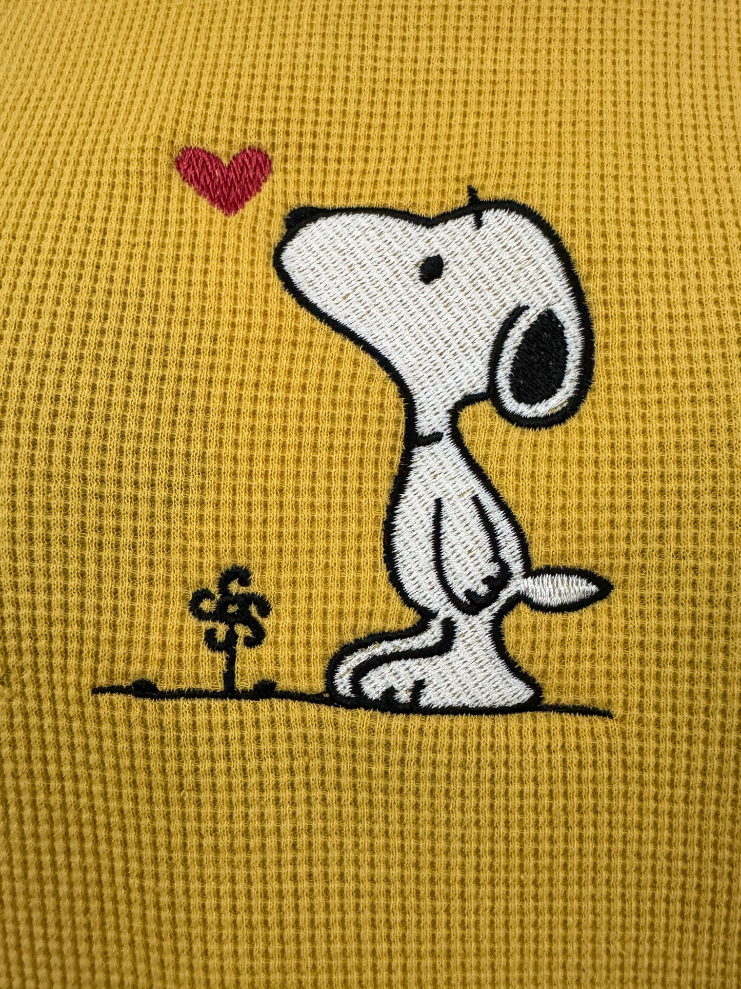 Snoopy Yellow Scalloped Baby Tee 2XL